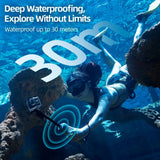 TELESIN Underwater Selfie Stick with Built-In Remote for GoPro Hero 8 / 9 / 10 / 11 / 12 / 13 - Grey / Black