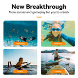 TELESIN Floating Hand Grip Remote for GoPro Hero 8 / 9 / 10 / 11 / 12 / 13 - Black / Orange