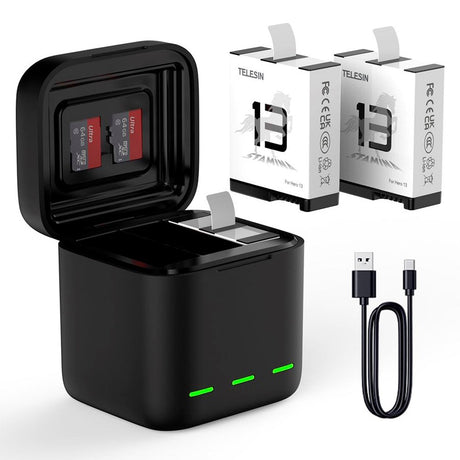 TELESIN Battery Charging Case for GoPro Hero 13 - Black