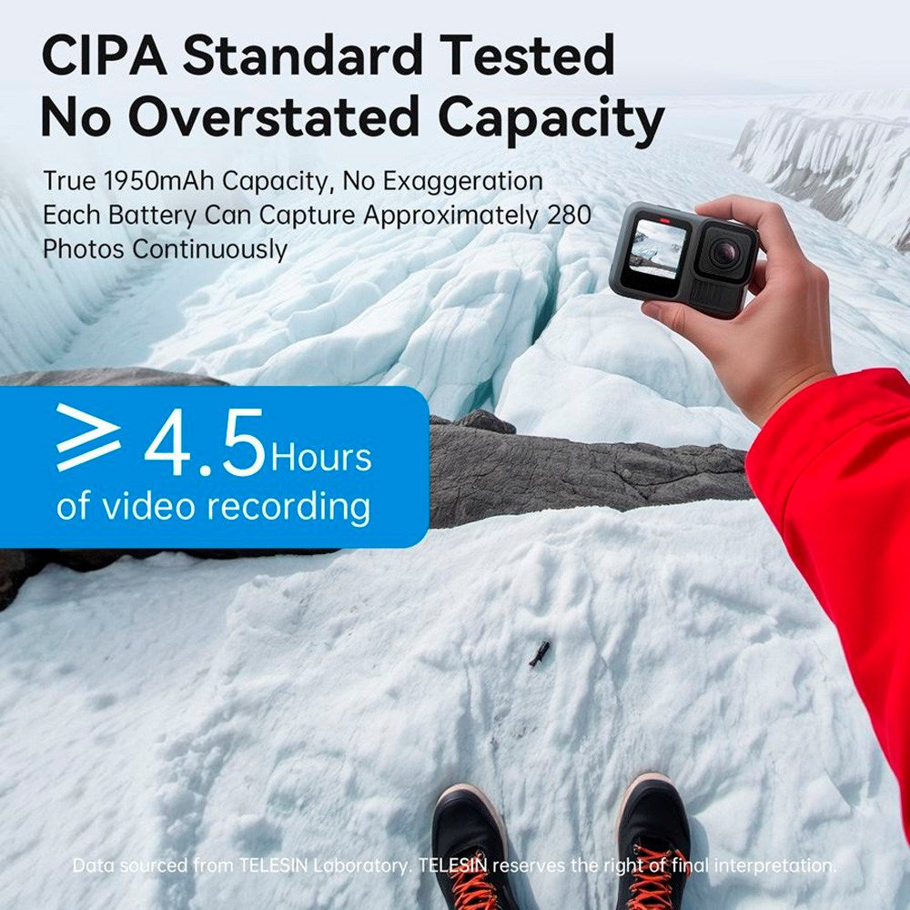 TELESIN Stamina Battery for GoPro Hero 13 - White