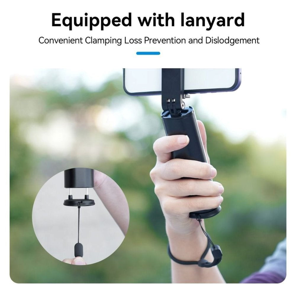 TELESIN Magnetic Selfie Stick with Bluetooth Button Shutter - MagSafe Compatible - Black