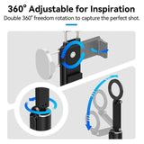 TELESIN Magnetic Selfie Stick with Bluetooth Button Shutter - MagSafe Compatible - Black