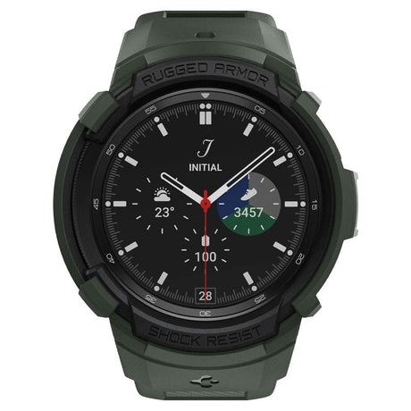 Samsung Galaxy Watch 4 Classic (46mm) SPIGEN Rugged Armor Pro Case - TPU Case incl. Strap - Green