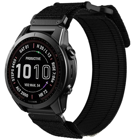 Universal Garmin 22mm QuickFit Tech-Protect Scout Pro Fabric Strap - Black