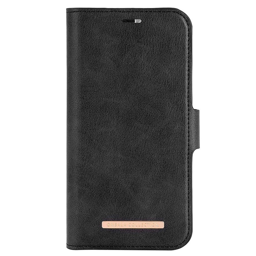 iPhone 15 GEAR ONSALA Fashion Collection Wallet Case w. Magnet - MagSafe Compatible - Midnight Black