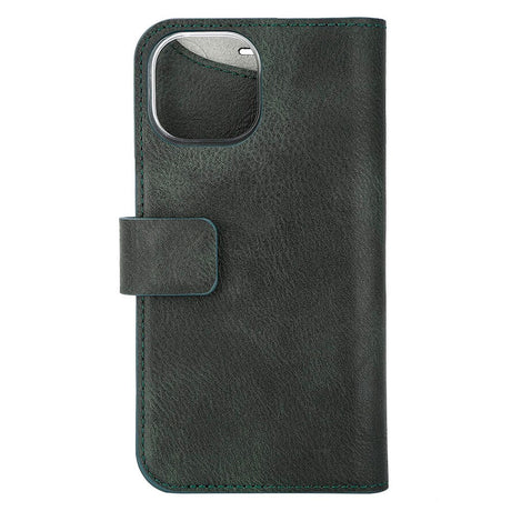 iPhone 15 GEAR ONSALA Fashion Collection Wallet Case w. Magnet - MagSafe Compatible - Dark Green