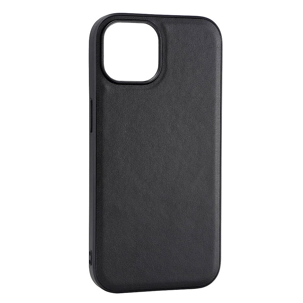 iPhone 15 GEAR Buffalo Faux Leather Case - MagSafe Compatible - Black