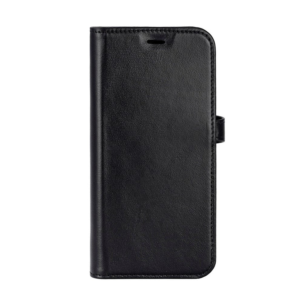 iPhone 17 Buffalo 2-in-1 Genuine Leather Flip Case - Black