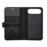 iPhone Air Buffalo 2-in-1 Genuine Leather Flip Case - Black