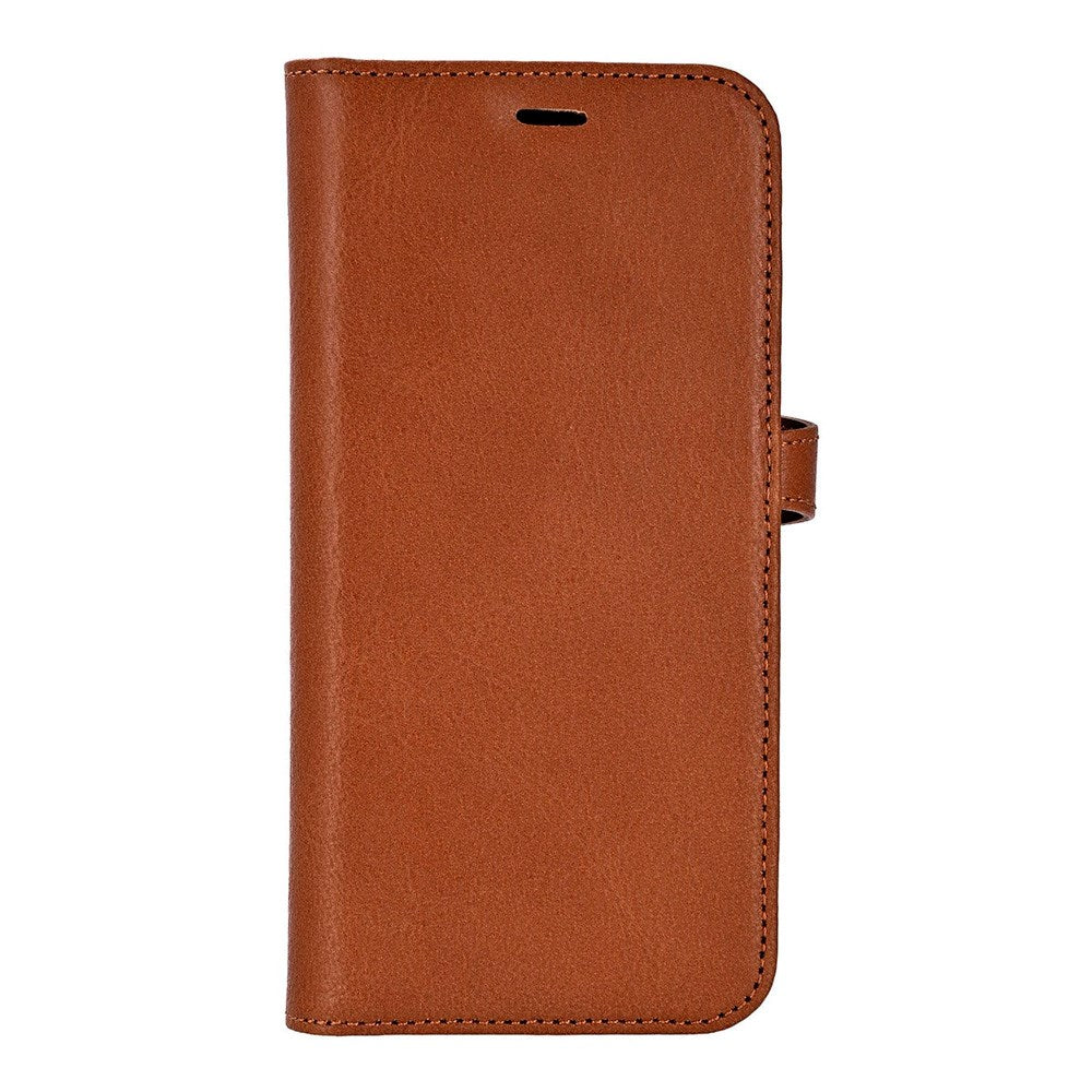 iPhone 17 Buffalo 2-in-1 Genuine Leather Flip Case - Brown