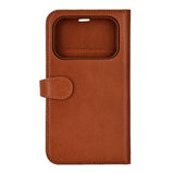 iPhone 17 Pro Buffalo 2-in-1 Genuine Leather Flip Case - Brown
