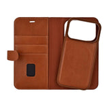 iPhone 17 Pro Buffalo 2-in-1 Genuine Leather Flip Case - Brown