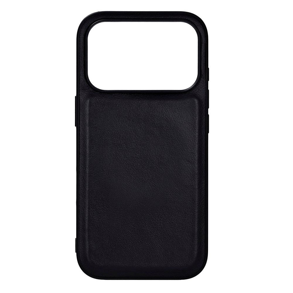 iPhone 17 Pro Buffalo Genuine Leather Back Case - MagSafe Compatible - Black