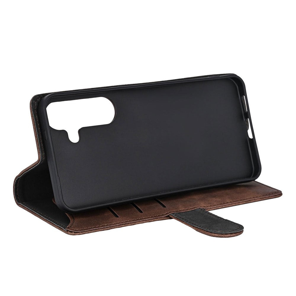 Samsung Galaxy S26+ (Plus) GEAR Faux Leather Flip Case - MagSafe Compatible - Brown