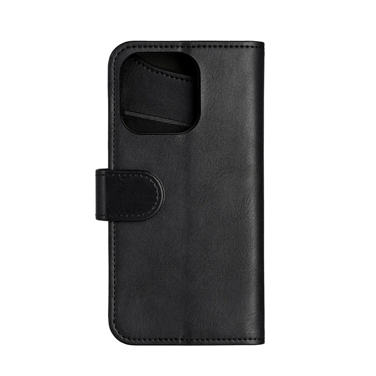 iPhone 16 Pro GEAR Wallet - Leather Case w. Wallet for 3 Cards - MagSafe Compatible - Black