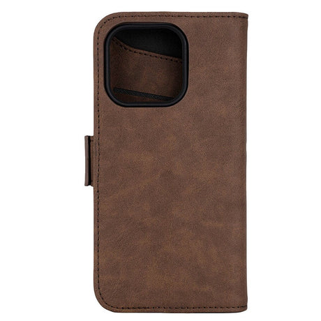 GEAR iPhone 15 Pro Leather Wallet Case - MagSafe Compatible - Brown