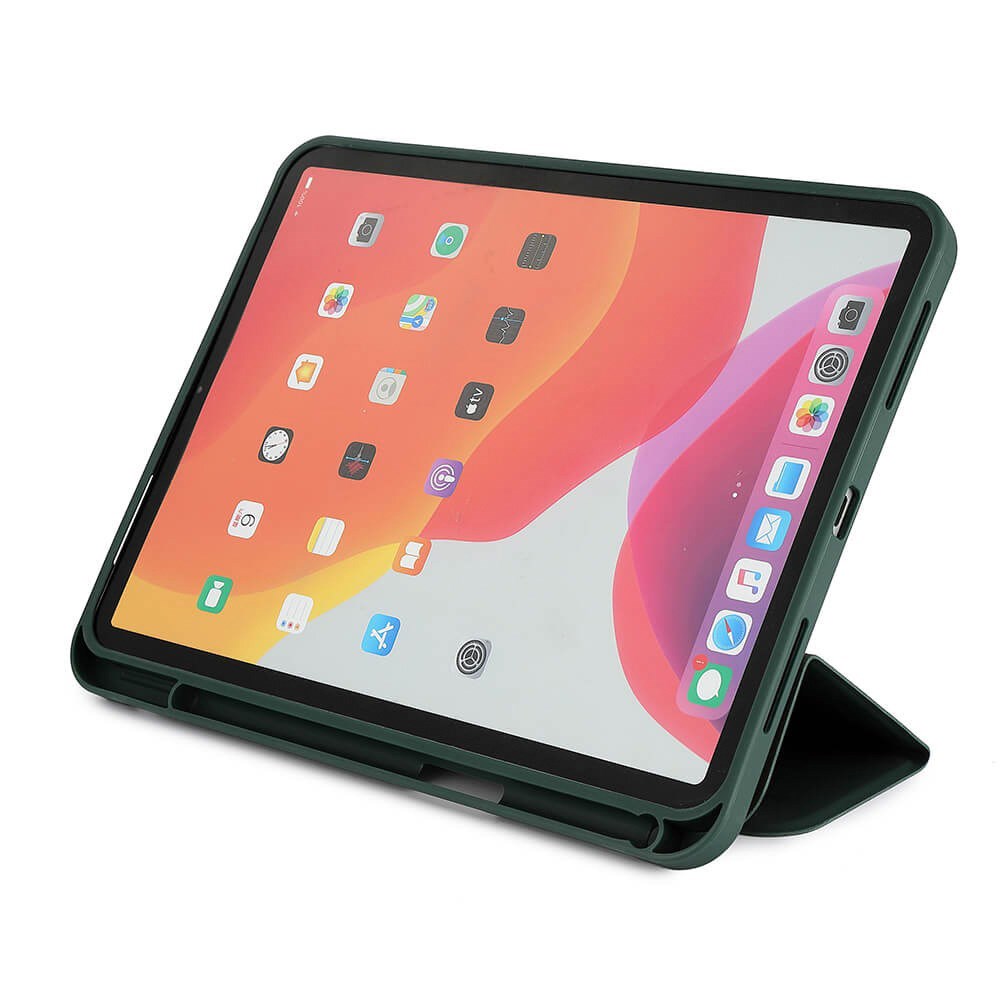 iPad 10.9" (2024/2022) GEAR Pencilpocket Leather Flip Case - Green