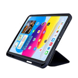 iPad 10.9" (2024/2022) GEAR Pencilpocket Leather Flip Case - Dark Blue