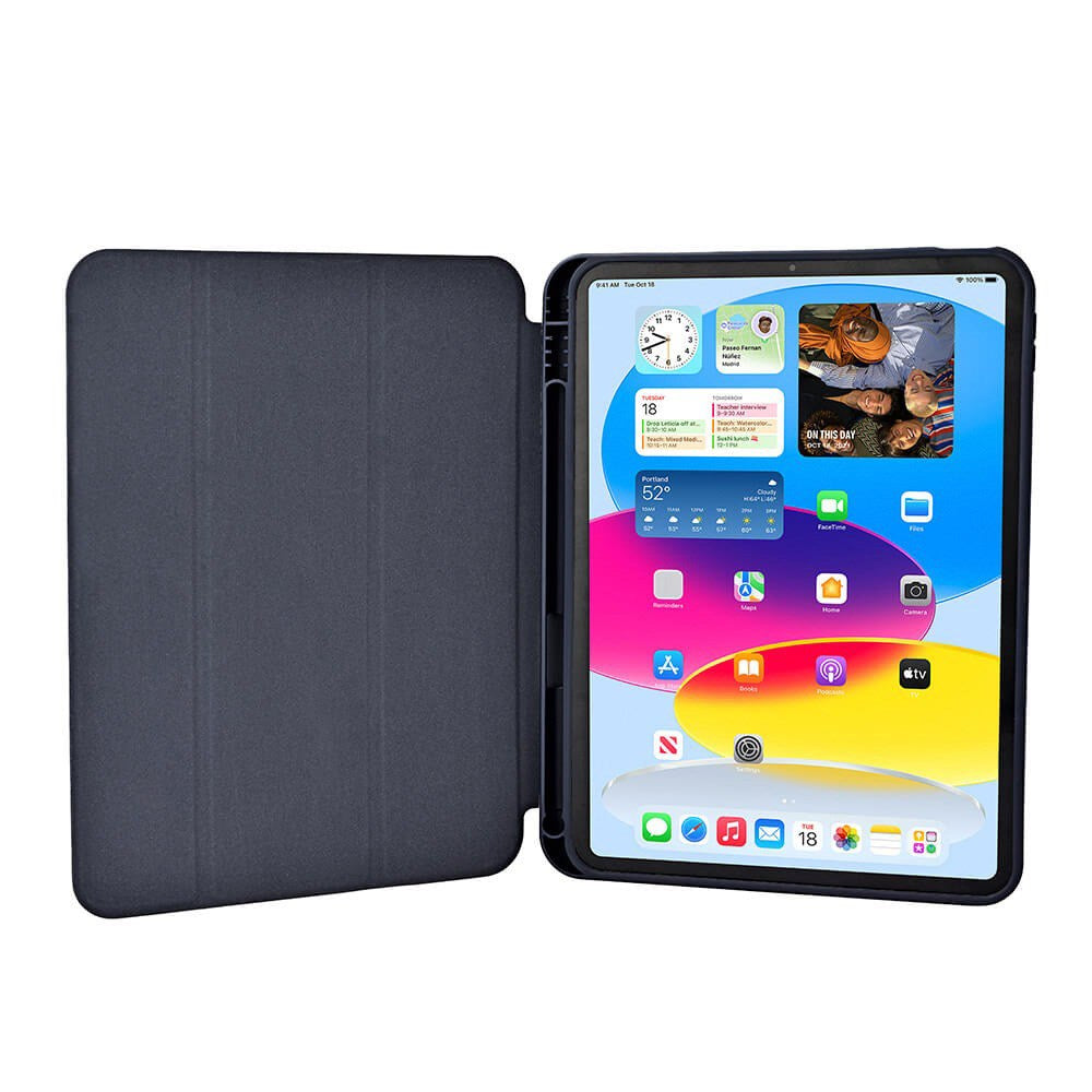 iPad 10.9" (2024/2022) GEAR Pencilpocket Leather Flip Case - Dark Blue