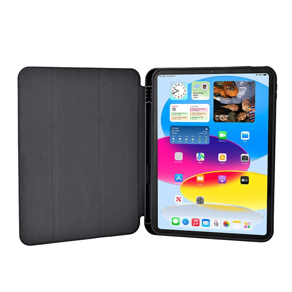 iPad 10.9" (2024/2022) GEAR Pencilpocket Leather Flip Case - Black