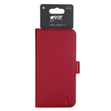 iPhone 14 Plus GEAR Wallet - Leather Flip Cover with Wallet for 3 Cards - Red