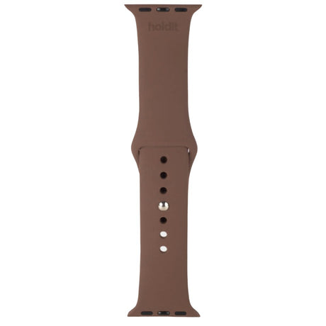 Apple Watch (38/40/SE/41MM) Holdit Silicone Watch Strap - Dark Brown