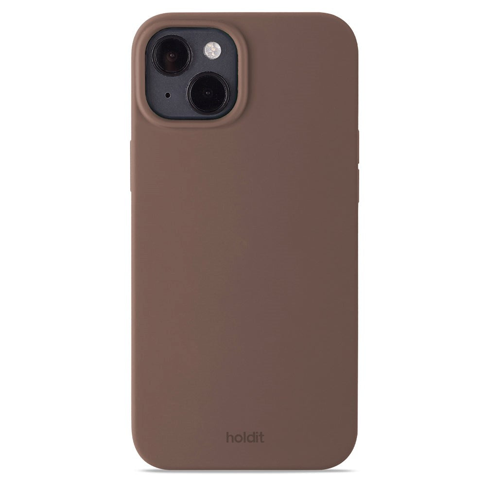 Holdit iPhone 14 Plus Soft Touch Silicone Case - Dark Brown