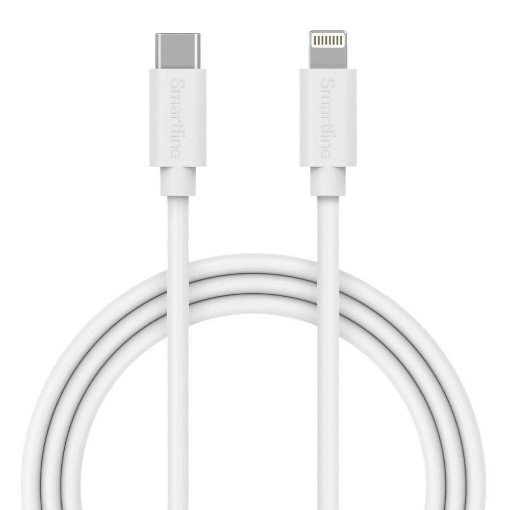 Smartline (3A/15W) USB-C to Lightning Cable 3 m. - White