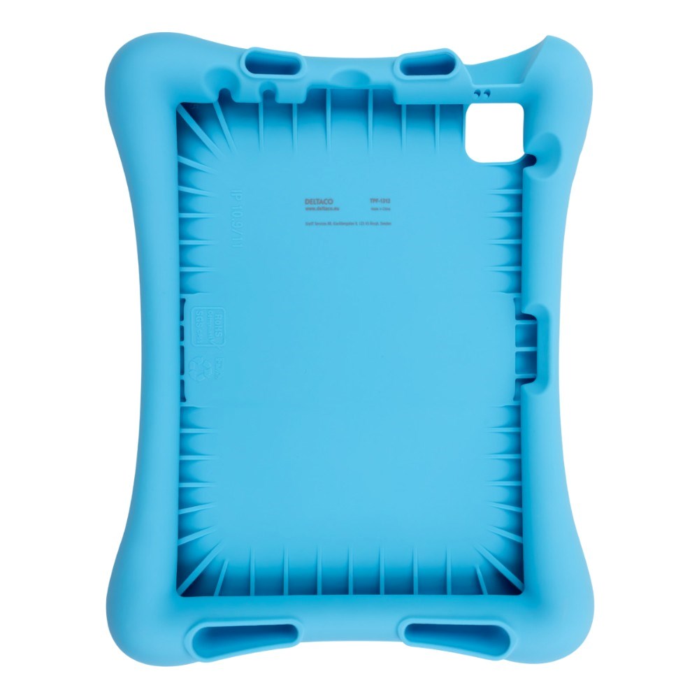 iPad Air 11 (2026-2024) / iPad 10.9" (2024-2022) / iPad Pro 11 (2022-2020) Deltaco Silicone Kids Case - Blue