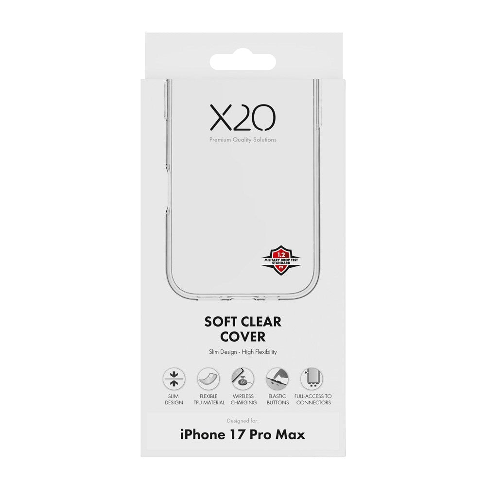 X2O iPhone 17 Pro Max Super Slim Case - Transparent
