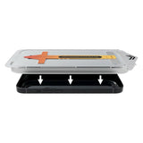 X2O iPhone Air 9H Tempered Glass Screen Protector - incl. Mounting Frame - Transparent / Black Edge
