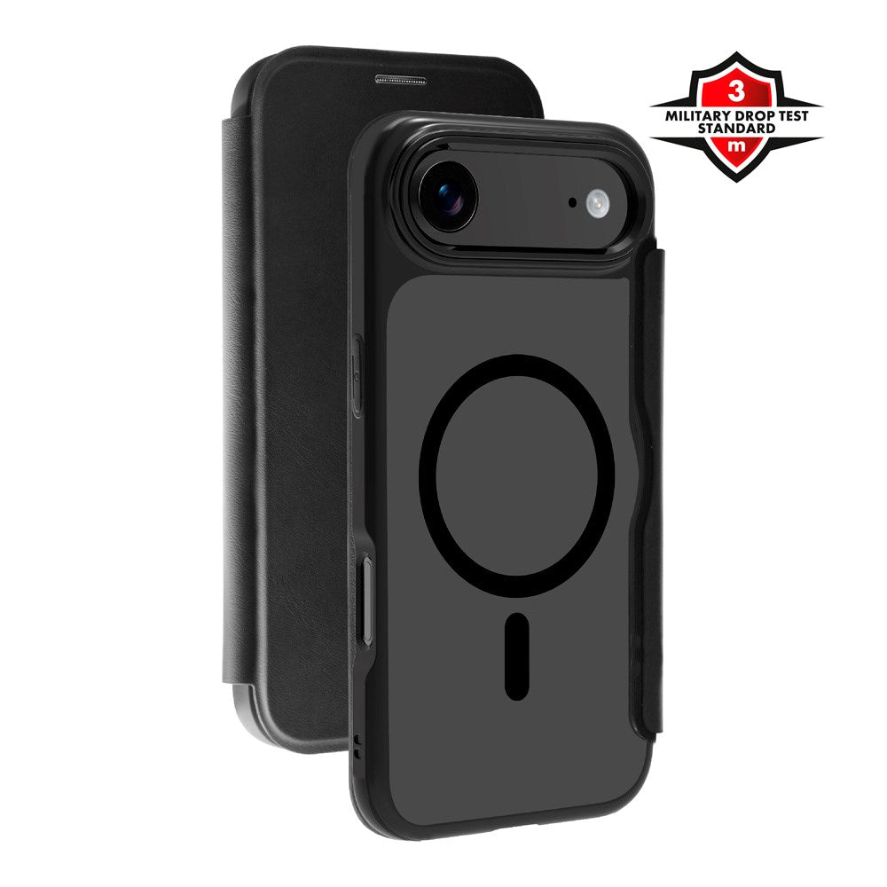 X2O iPhone Air Mag Wallet Flip Case with Card holder - Black