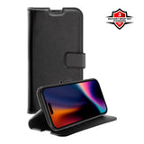 X2O iPhone Air Classic Wallet Flip Case - Card Holder & Stand Function - Black