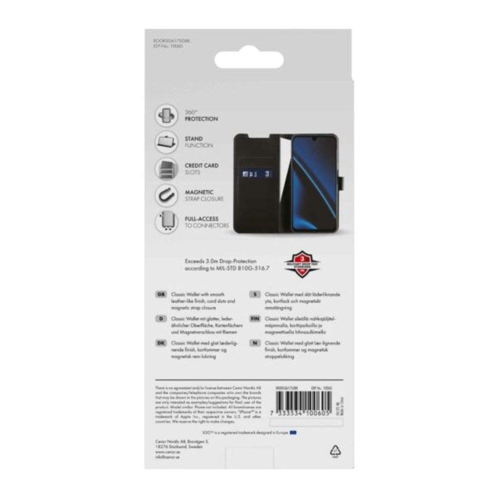 Samsung Galaxy A17 (5G) X2O Classic Wallet Flip Case - Black