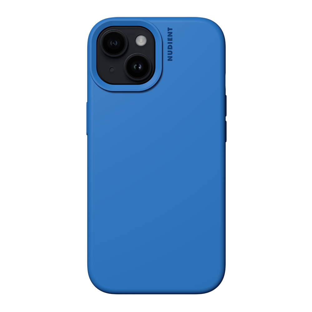 Nudient iPhone 15 Base Silicone Case - Vibrant Blue