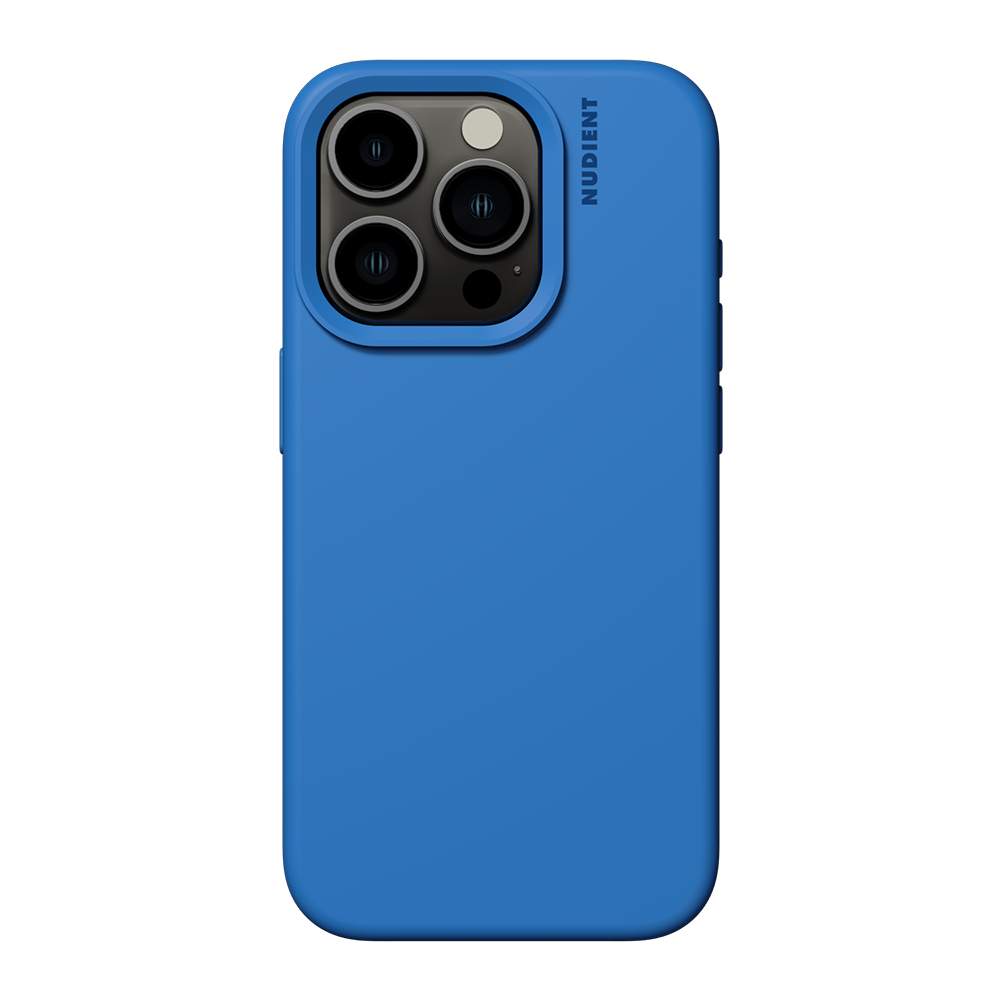 Nudient iPhone 15 Pro Base Silicone Case - Vibrant Blue