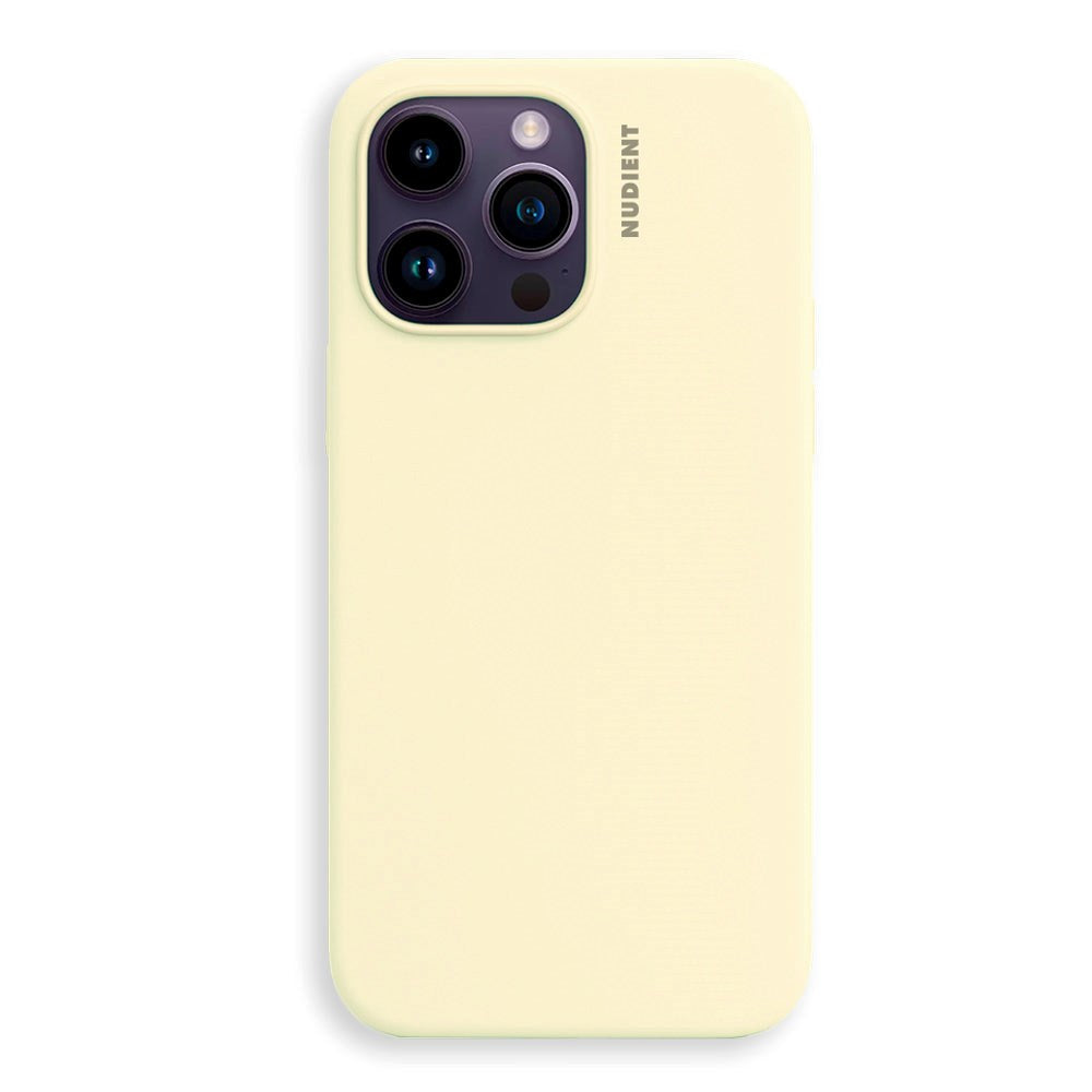 Nudient iPhone 14 Pro Base Silicone Case - Pale Yellow