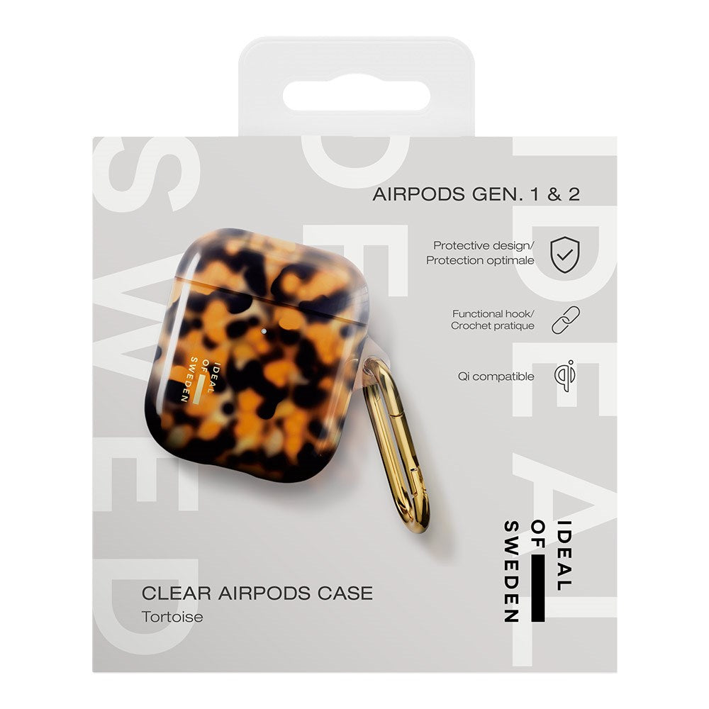 iDeal of Sweden AirPods (1st & 2nd Gen.) Clear Case with Carabiner Hook - Tortoise