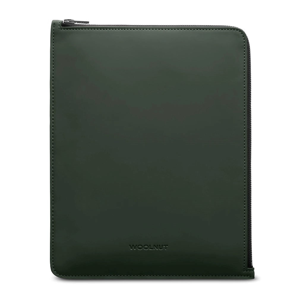 Woolnut Coated PU Leather Sleeve w. Zipper for iPad / Tablet (280 x 215mm) - Green