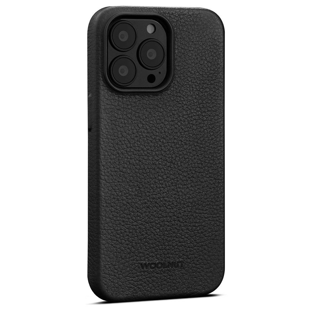 iPhone 13 Pro WOOLNUT Full Grain Leather Case - MagSafe Compatible - Black