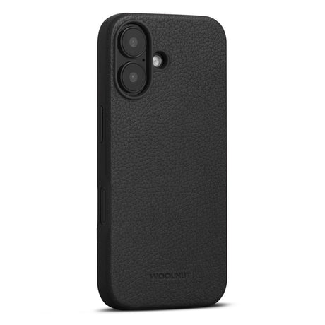 iPhone 16 WOOLNUT Full Grain Leather Case - MagSafe Compatible - Black