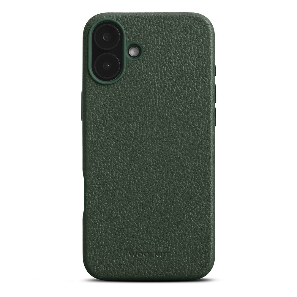 iPhone 16 Plus WOOLNUT Full Grain Leather Case - MagSafe Compatible - Green