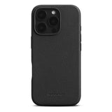 iPhone 16 Pro WOOLNUT Full Grain Leather Case - MagSafe Compatible - Black