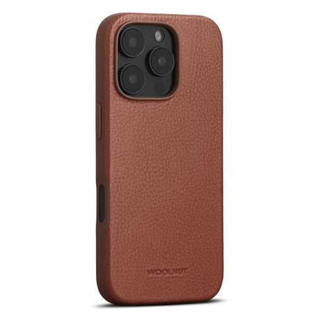 iPhone 16 Pro WOOLNUT Full Grain Leather Case - MagSafe Compatible - Brown