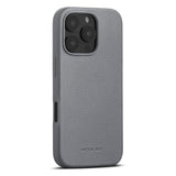 iPhone 16 Pro WOOLNUT Full Grain Leather Case - MagSafe Compatible - Grey