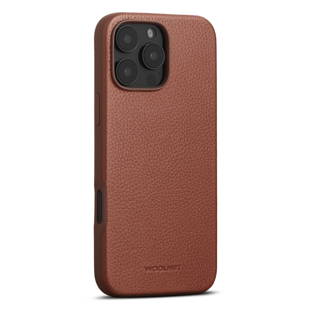 iPhone 16 Pro Max WOOLNUT Full Grain Leather Case - MagSafe Compatible - Brown