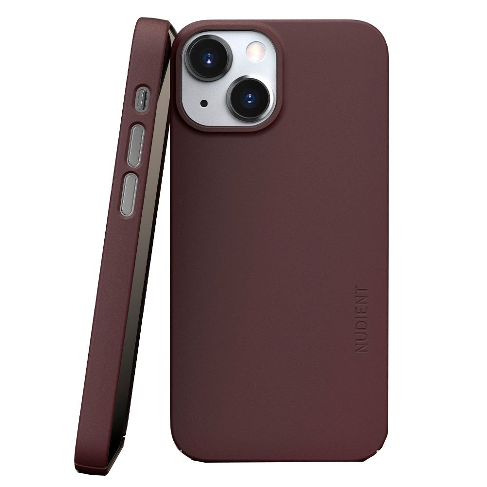 Nudient Thin Case V3 iPhone 13 Mini Case - Sangria Red