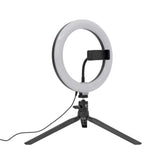 White Shark 1200lm Ring Light with Tripod & Mobile Holder - 20cm - Black