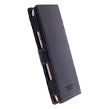 Krusell Sigtuna FolioWallet Universal Leather Flip Case - Black (Max. Phone: 155 x 75 x 10 mm)