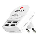 Skross Wall Charger w. 4 x USB-A 24W - White